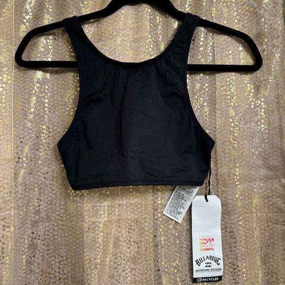 Billabong Adventure Division Black High Neck Swim Top Small NWT - Picture 1 of 5